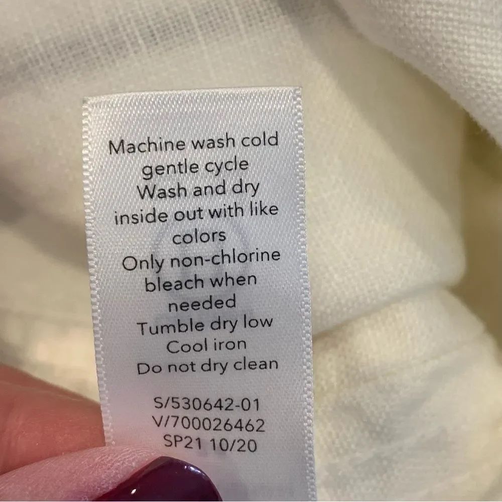 Athleta Cabo Linen Jogger Pants White Plus Size 24 - Picture 9 of 11
